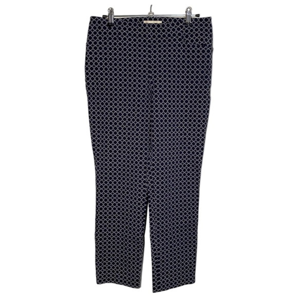Talbots‎ High Rise Side Zip Patterned Trousers Business Pants